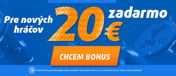 Registrujte sa TU a vezmite si bonus €20 od Tipsportu
