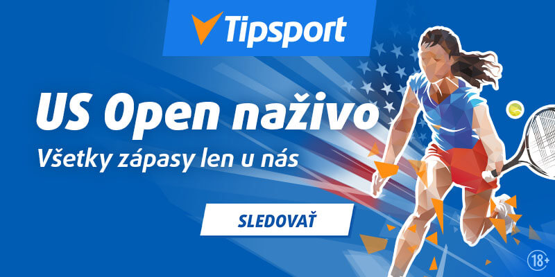 Kliknite SEM a sledujte US Open na Tipsport TV