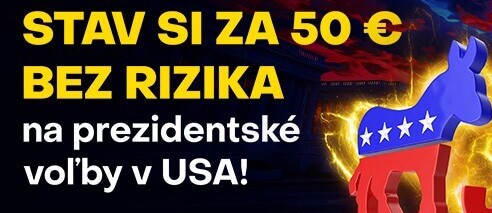 Stavte si na americké voľby s Fortuna bonusom 50 € bez rizika