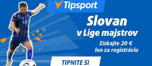 Slovan v Champions League - kliknite SEM a tipnite si s bonusom