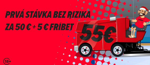 Doxxbet stávka bez rizika 50 € + 5 € freebet