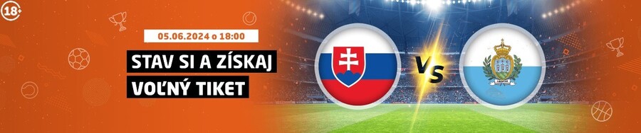 Kliknite SEM a tipujte zápas Slovensko vs. San Maríno s bonusom v Synottipe