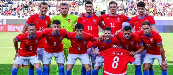 Česká futbalová reprezentácia pred prípravným zápasom so Severným Macedónskom.