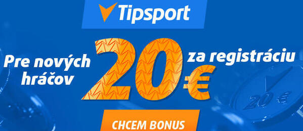 Kliknite TU a získajte 20-eurový kód za registráciu v Tipsporte