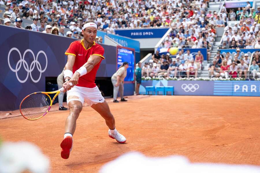 Rafael Nadal v 1. kole na LOH 2024 v Paríži - Zdroj: Profimedia