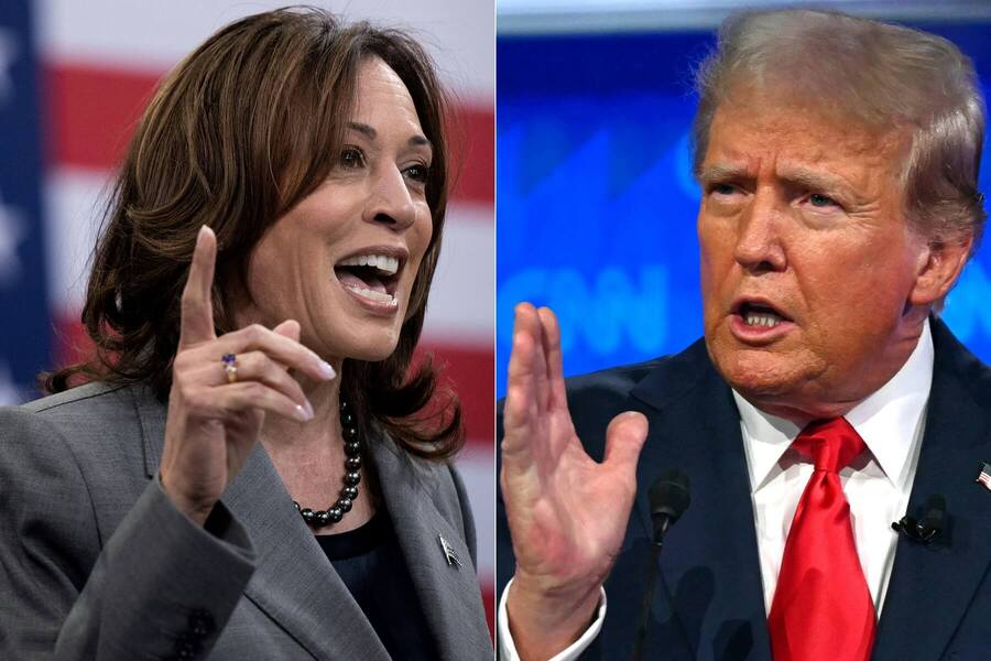 Kamala Harris a Donald Trump, kandidáti v amerických prezidentských voľbách 2024