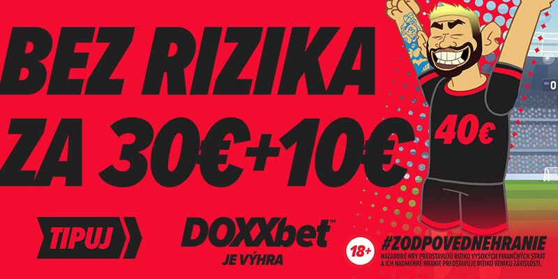 Kliknite TU a berte dvojitý bonus po registrácii v Doxxbete