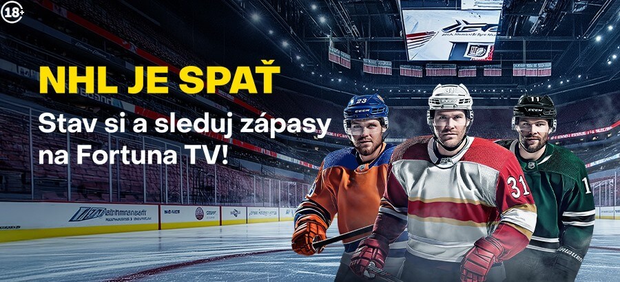 Kliknite SEM a sledujte NHL na Fortuna TV s bonusom