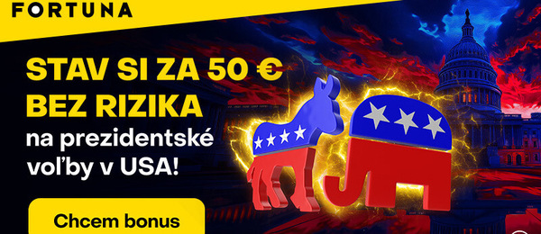 Stavte si na prezidentské voľby v USA za 50 € bez rizika.