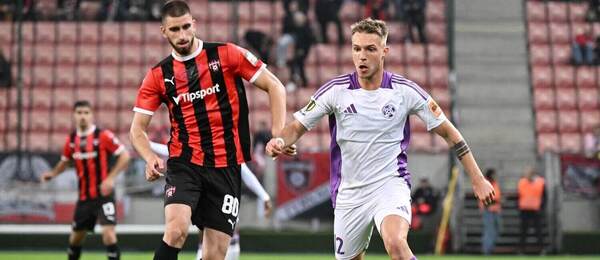 Adrian Zeljković (vľavo) a Dominik Žák (vpravo) v zápase 3. kola Niké ligy Trnava vs. Komárno – Foto: TASR/Profimedia