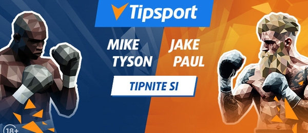 Tipnite si výsledok zápasu Tyson vs. Paul v Tipsporte s bonusom.