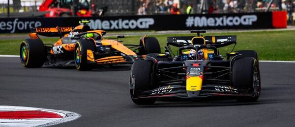 Verstappen a Norris na VC Mexika 2024.