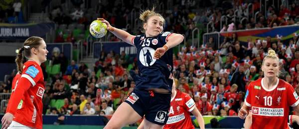 Vilde Mortensen Ingstad (Nórsko) počas finále ME 2022 proti Dánsku.