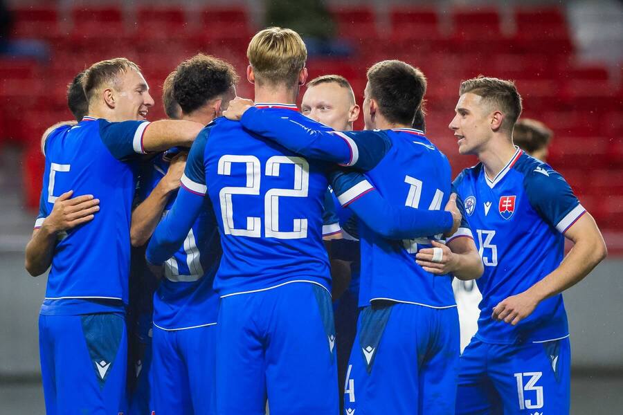 Gólová radosť futbalistov Slovenska v zápase s Portugalskom v príprave pred ME U21 2025