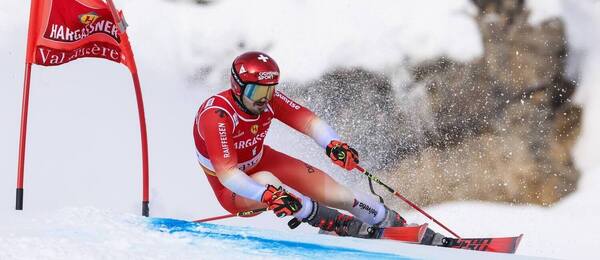 Loic Meillard na trati vo Val d´Isere (2023)