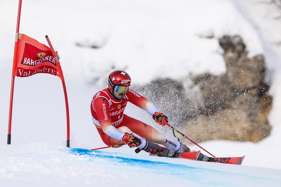 Loic Meillard na trati vo Val d´Isere (2023)