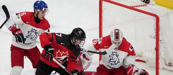 Kanada vs. Česko vo štvrťfinále MS U20 2024.