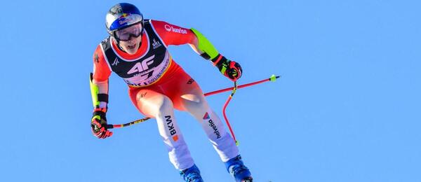 Švajčiar Marco Odermatt počas pretekov Super-G na MS v alpskom lyžovaní 2023