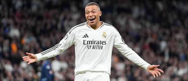 Kylian Mbappé v drese Realu Madrid.