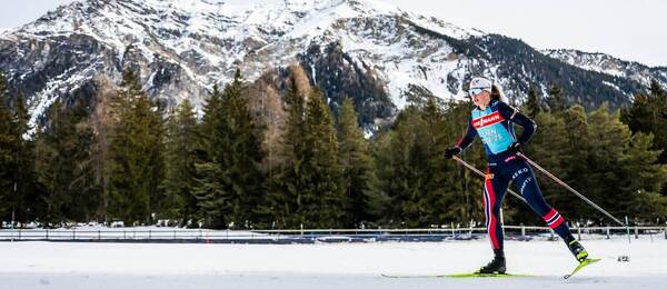 Nórka Ida Lien počas tréningu v Lenzerheide na MS 2025