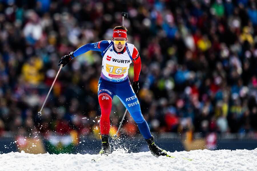 Tomáš Sklenárik počas MS 2025 v biatlone